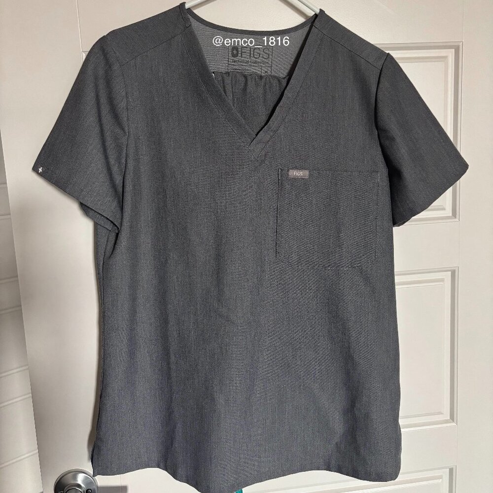 FIGS Catarina One-Pocket Scrub, Graphite, Size M